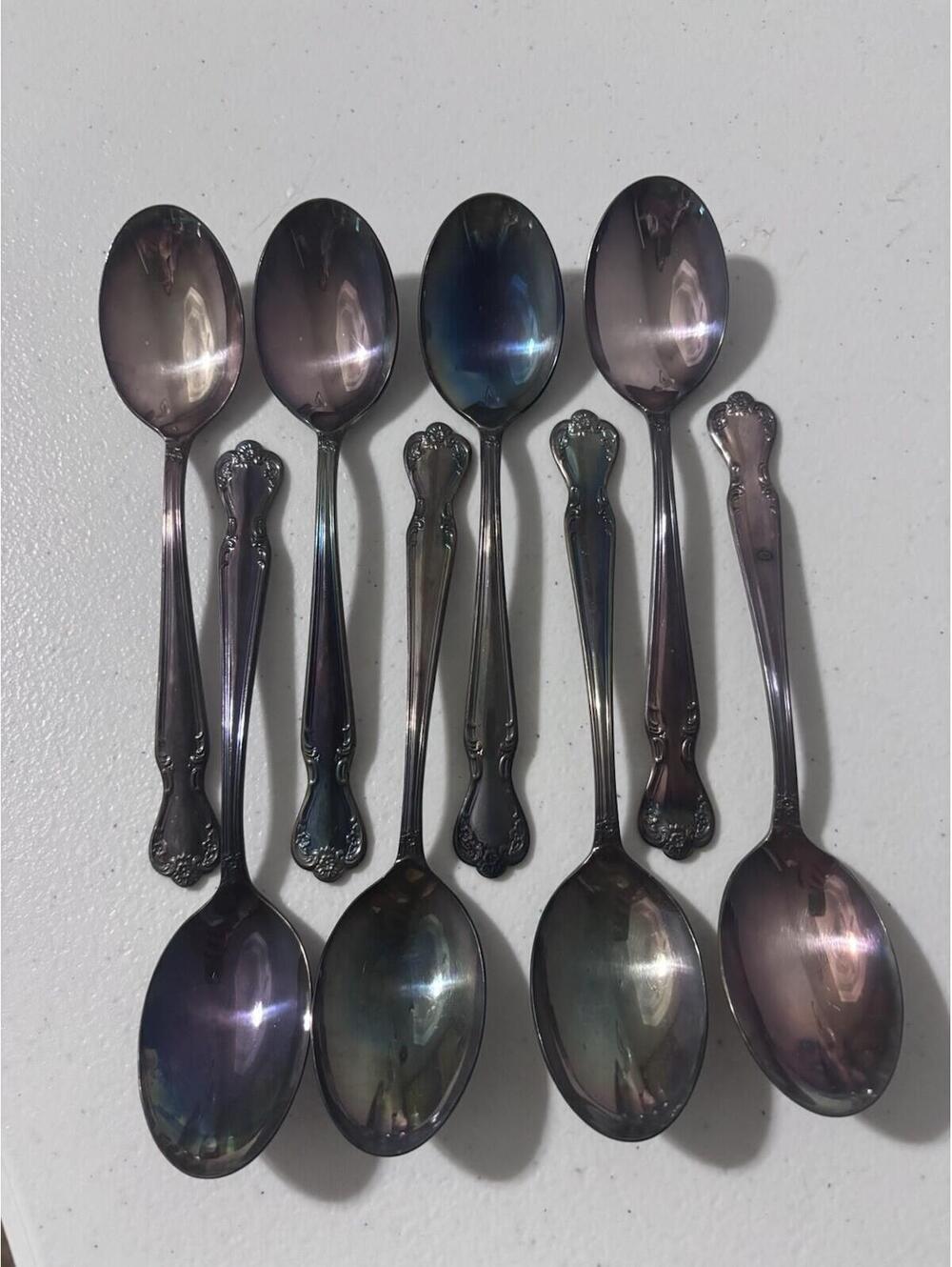 Rogers And Bros Reinforced Plate Set Of 8 Spoons EUC
